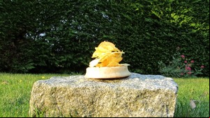 Crisps on a crumpet getting smashed by an axe